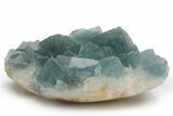 Cubic, Blue-Green Fluorite Crystal Cluster with Phantoms - China #217461-2